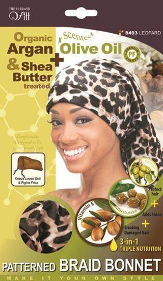 Deluxe Satin Braid Bonnet- Infused Organic Argan Oil, Olive Oil, Shea Butter & Peppermint - True Elegance Beauty Supply