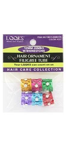 Multi Colored Hair Tube Braid cuffs - True Elegance Beauty Supply