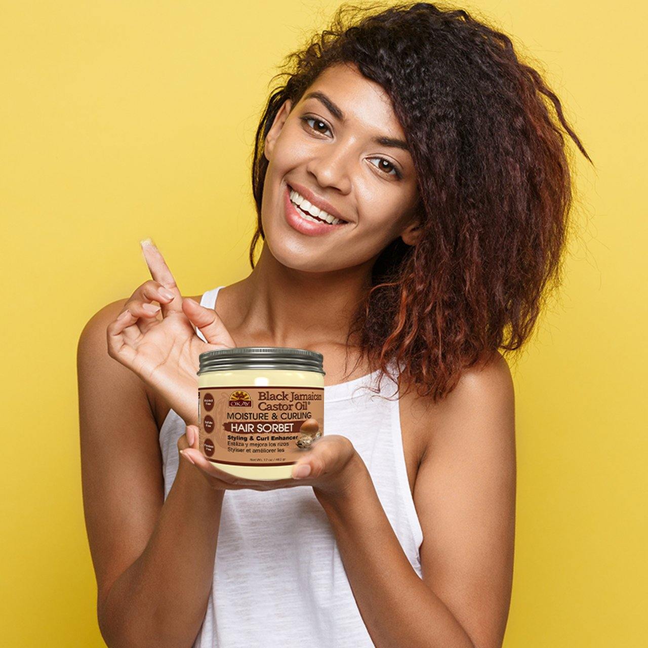 OKAY Black Jamaican Castor Oil Moisture and Curing Leave-In Hair Sorbet - True Elegance Beauty Supply