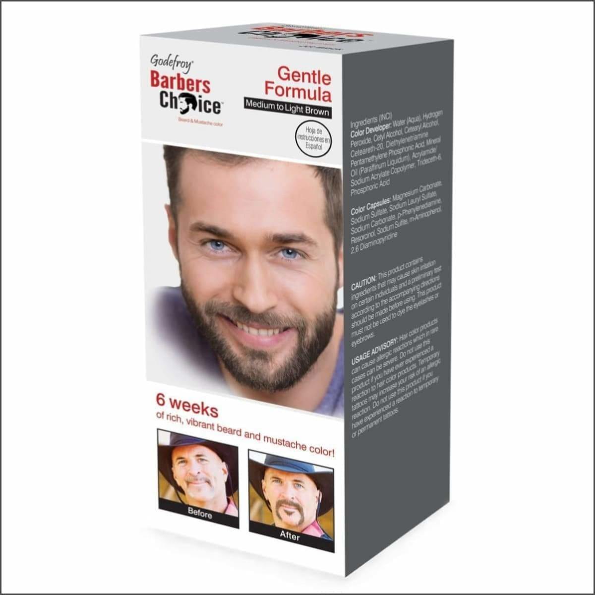 Beard and Mustache Hair Color Kit by Godefroy Barbers Choice - True Elegance Beauty Supply