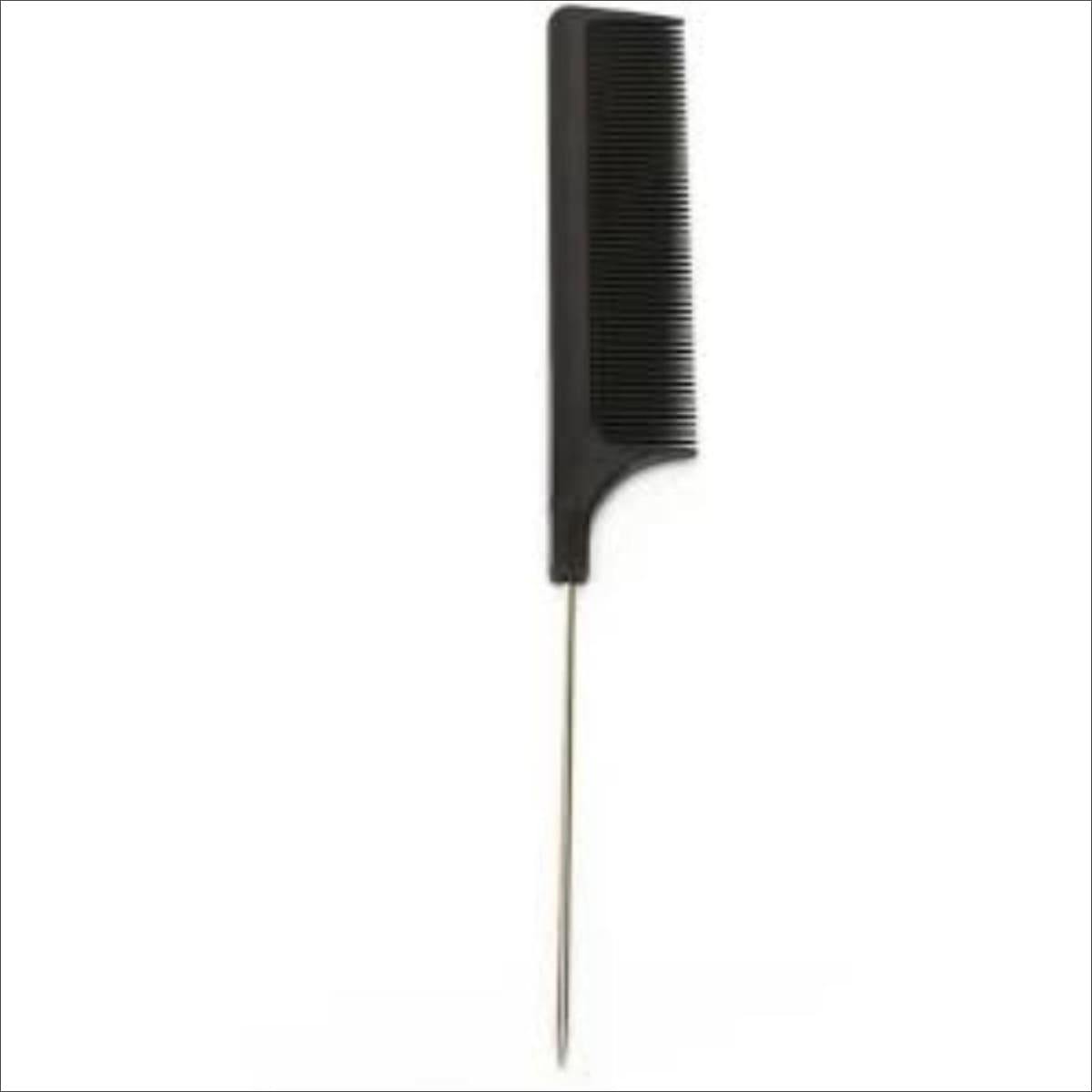 Fine Tooth Metal Pin Tail Comb- Pack of Two - True Elegance Beauty Supply