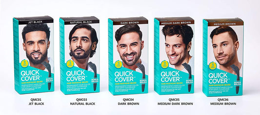 Quick Cover Men's Hair Color Kit - Hair, Beard, and Mustache