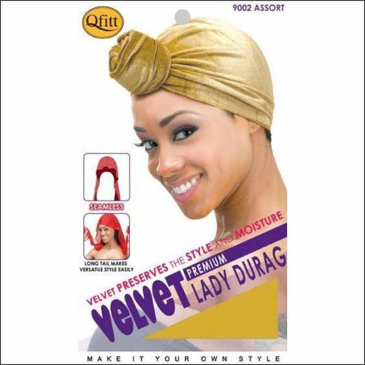 Premium Velvet Lady Du Rag- Assorted Colors - True Elegance Beauty Supply